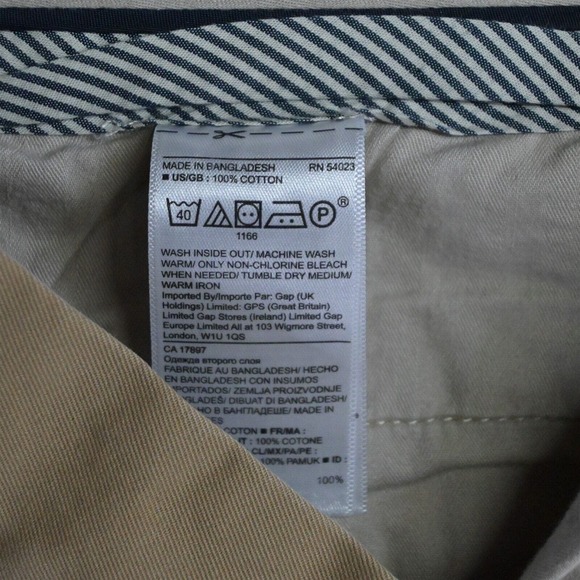 Banana Republic 34 x 30 Khaki Emerson Straight Mens Chino Pants‎ - Picture 4 of 7